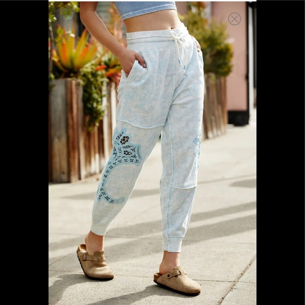 Free People Movement Sun and Done Joggers Blue